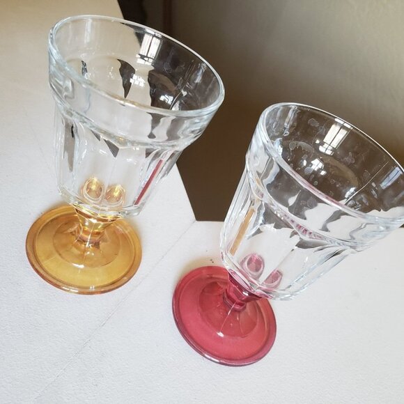 Glassware dessert ice cream set of 4 colorful base mug - Picture 3 of 16